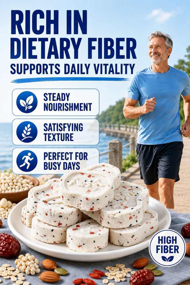 Pure Superfood Grain Bites – Premium Red Date & Poria Eight Treasures Cake 🤍🌾✨ | Low Sugar · Light Calories · Whole Grain Goodness – JT2