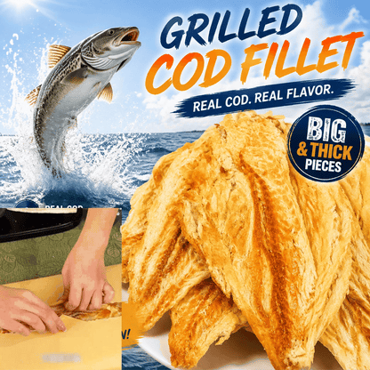 🐟Premium Baked Cod Snack Made From Real Seafood，🔥Slow Baked For A Golden, Savory Taste-JT4