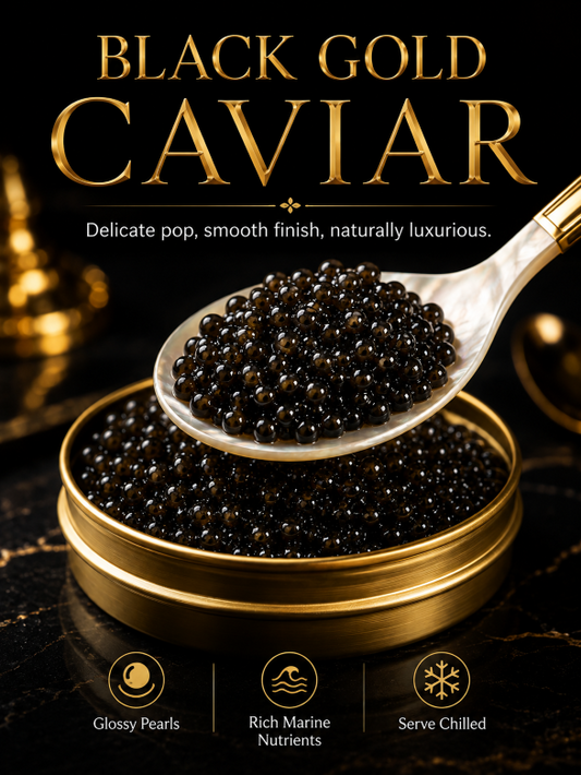 ✨Black Gold Premium Sturgeon Caviar🥄Plump Pearls, Ocean‑Sourced Nutrition for Your Gourmet Home Cooking-JT3