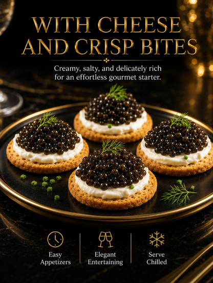 ✨Black Gold Premium Sturgeon Caviar🥄Plump Pearls, Ocean‑Sourced Nutrition for Your Gourmet Home Cooking-JT9