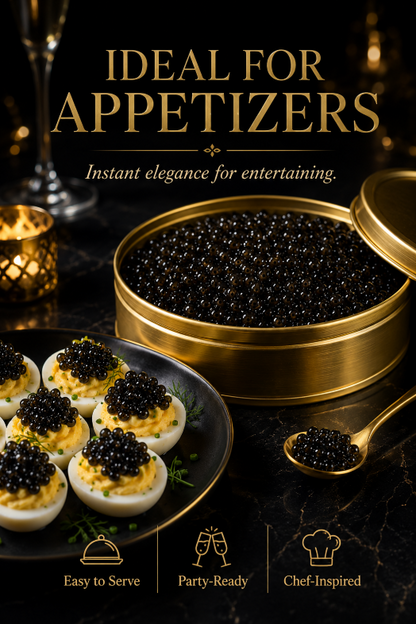 ✨Black Gold Premium Sturgeon Caviar🥄Plump Pearls, Ocean‑Sourced Nutrition for Your Gourmet Home Cooking-JT9