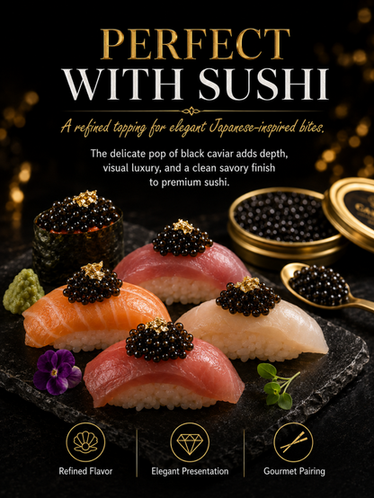 ✨Black Gold Premium Sturgeon Caviar🥄Plump Pearls, Ocean‑Sourced Nutrition for Your Gourmet Home Cooking-JT9