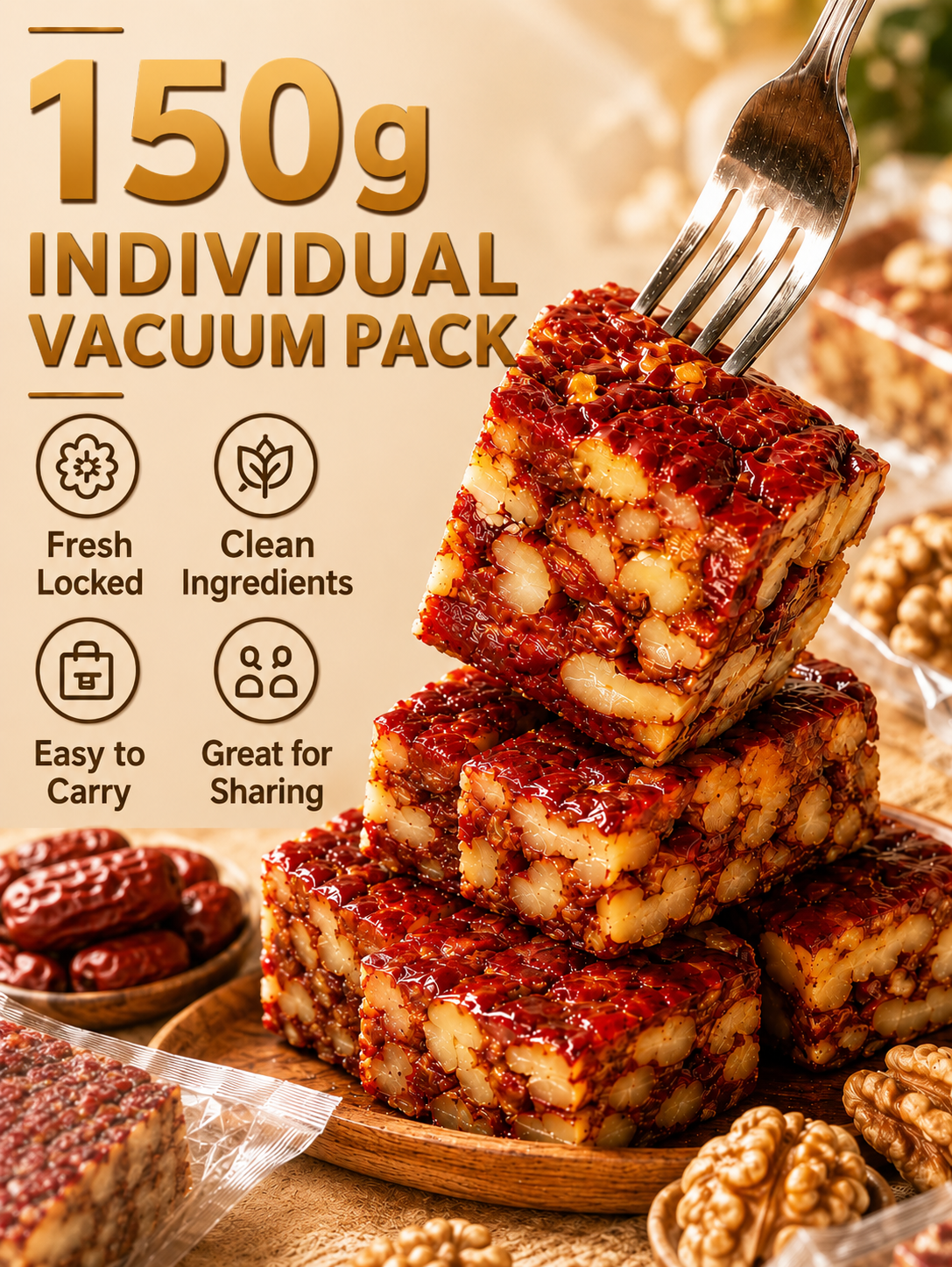 Premium Jujube Walnut Snack Bars-JT
