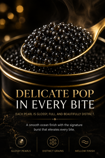 ✨Black Gold Premium Sturgeon Caviar🥄Plump Pearls, Ocean‑Sourced Nutrition for Your Gourmet Home Cooking-JT9