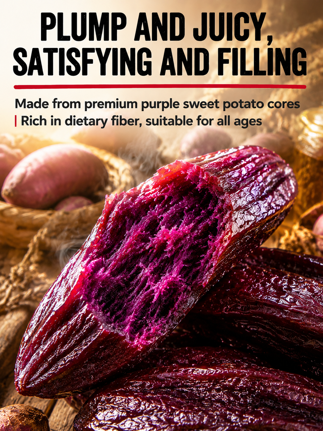 Healthy Low Fat Purple Sweet Potato Snack
