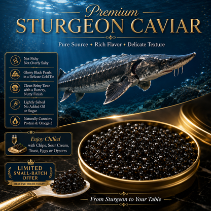 Premium Sturgeon Caviar – Rich, Luxurious Ocean Flavor-JT5