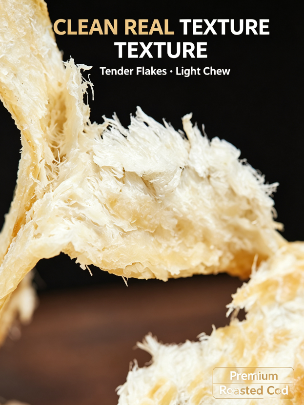 🐟️Wild-Caught Roasted Cod Fish Snack🌊|Low Fat & Full of Savory Ocean Flavor-JT3