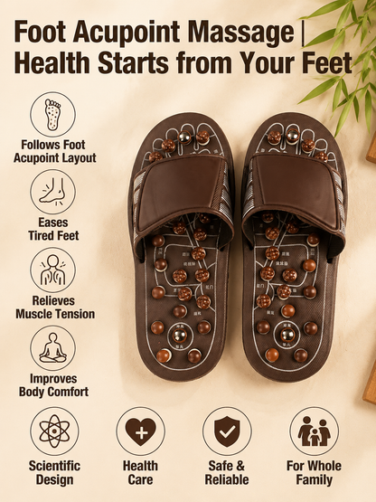 Ad justable Acupressure Massage Slippers with Rotatable Spring Nodes-JT