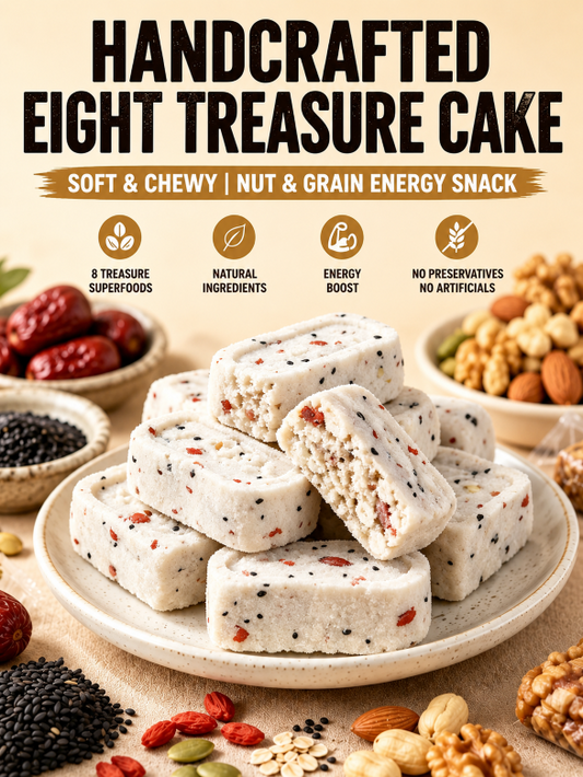 Pure Superfood Grain Bites – Premium Red Date & Poria Eight Treasures Cake 🤍🌾✨ | Low Sugar · Light Calories · Whole Grain Goodness – JT2