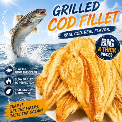 🐟Premium Baked Cod Snack Made From Real Seafood，🔥Slow Baked For A Golden, Savory Taste-JT4