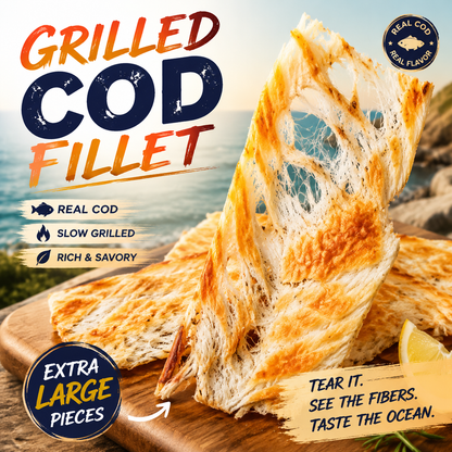 🐟Premium Baked Cod Snack Made From Real Seafood，🔥Slow Baked For A Golden, Savory Taste-JT4