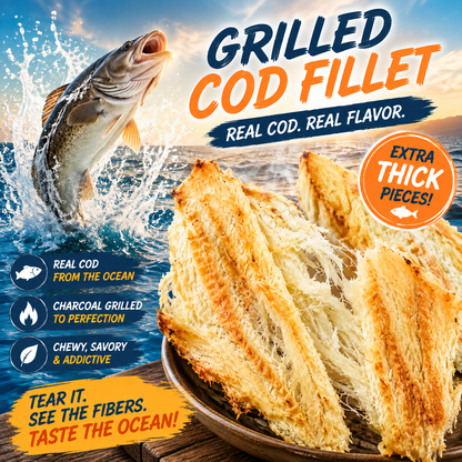 🐟Premium Baked Cod Snack Made From Real Seafood，🔥Slow Baked For A Golden, Savory Taste-JT4