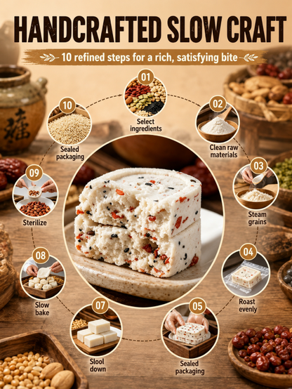 Pure Superfood Grain Bites – Premium Red Date & Poria Eight Treasures Cake 🤍🌾✨ | Low Sugar · Light Calories · Whole Grain Goodness – JT2