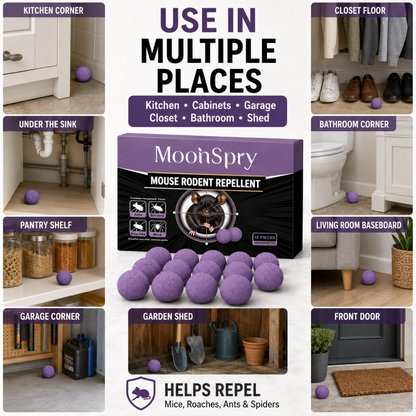 🐭 All-Purpose Household Pest Repellent Balls 🌿| Safe Plant Formula Rodent Deterrent, No Mess, Odor-Free Protection-JT3
