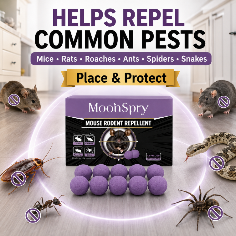 🐭 All-Purpose Household Pest Repellent Balls 🌿| Safe Plant Formula Rodent Deterrent, No Mess, Odor-Free Protection-JT3