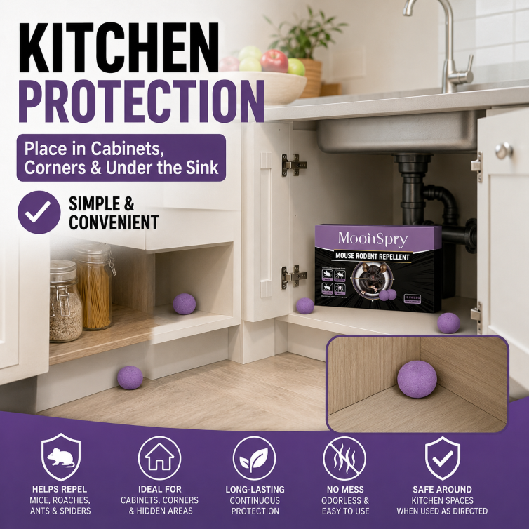 🐭 All-Purpose Household Pest Repellent Balls 🌿| Safe Plant Formula Rodent Deterrent, No Mess, Odor-Free Protection-JT3