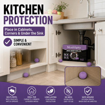 🐭 All-Purpose Household Pest Repellent Balls 🌿| Safe Plant Formula Rodent Deterrent, No Mess, Odor-Free Protection-JT3