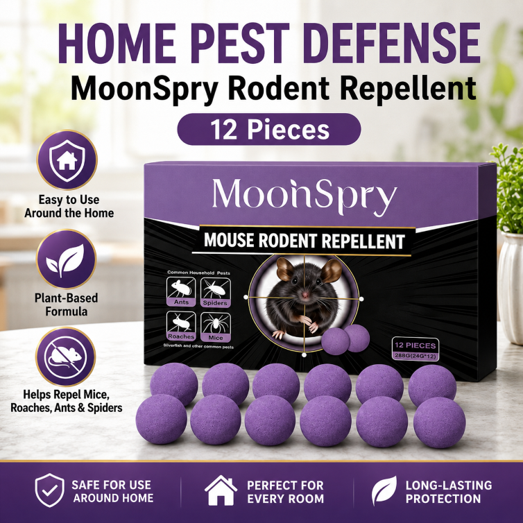🐭 All-Purpose Household Pest Repellent Balls 🌿| Safe Plant Formula Rodent Deterrent, No Mess, Odor-Free Protection-JT3