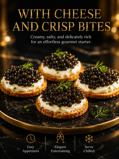 ✨ Black Gold Premium American Sturgeon Caviar 🖤 Rich, Buttery & Delicately Briny-JT2