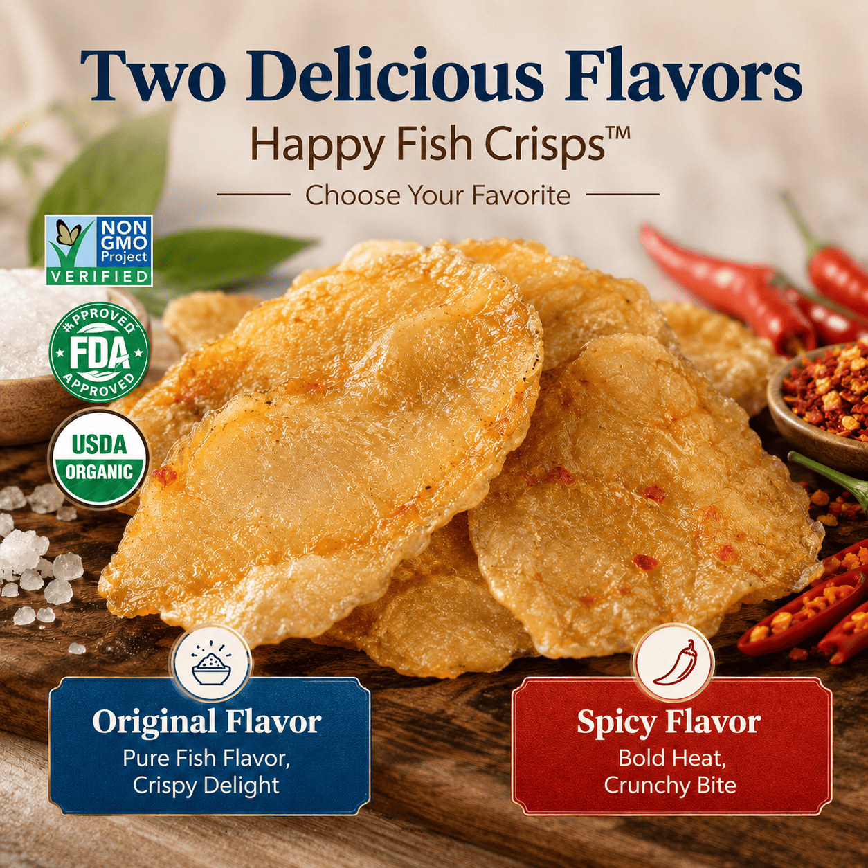 Happy Fish Crisps™ – A Light, Crispy & High-Protein Seafood Snack Made for Every Craving-JT