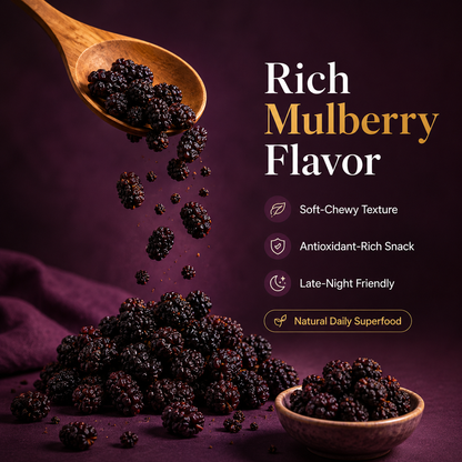 Dried Mulberries – Nourish Liver & Kidney, Darken Hair, Perfect for Night Owls-JXX