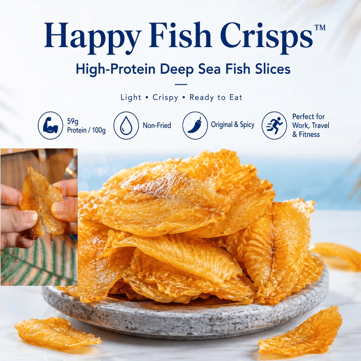 Happy Fish Crisps™ – A Light, Crispy & High-Protein Seafood Snack Made for Every Craving-JT