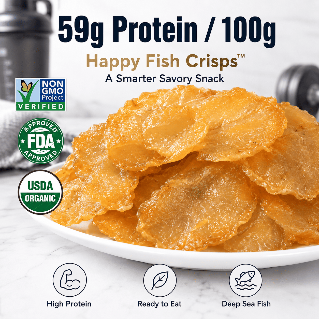 Happy Fish Crisps™ – A Light, Crispy & High-Protein Seafood Snack Made for Every Craving-JT