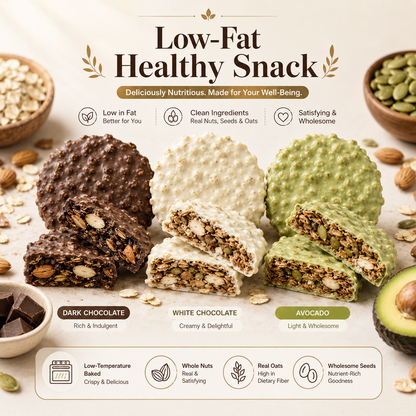 Chocolate Nut &amp; Oat Crisps 🍫🌾 Whole Nuts, Real Oats &amp; Satisfying Crunch in Every Bite-JT2