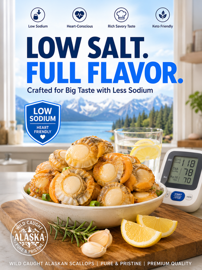 🐚 Wild-Caught Alaskan Scallops – Tender, Juicy & Ready to Eat ✨-JT2