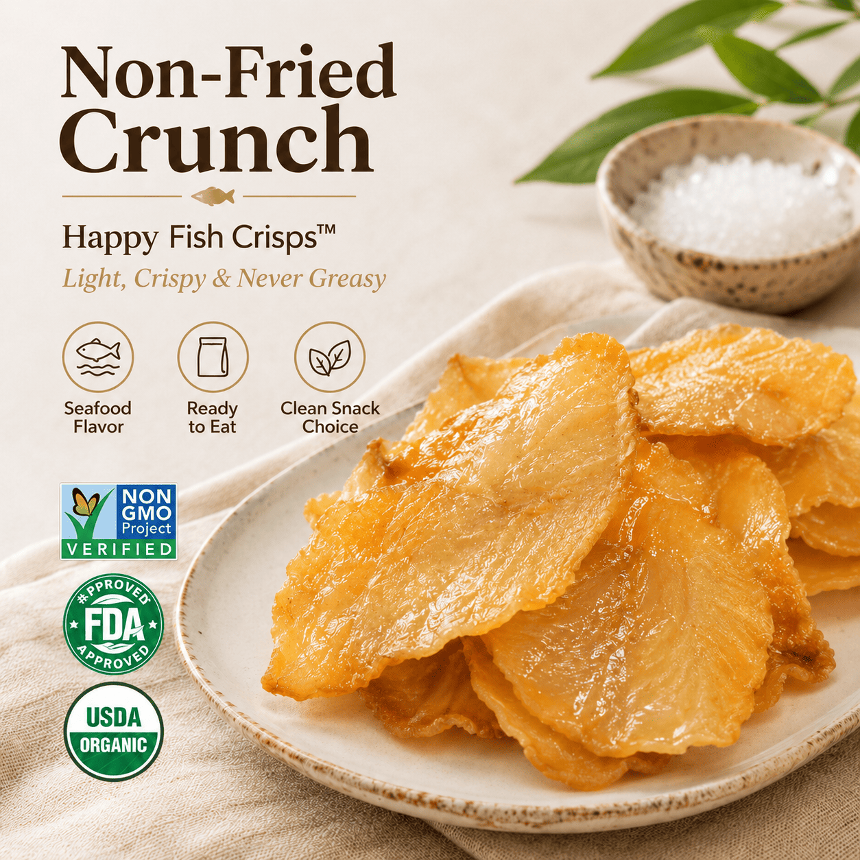Happy Fish Crisps™ – A Light, Crispy & High-Protein Seafood Snack Made for Every Craving-JT1