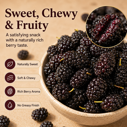 Dried Mulberries – Nourish Liver & Kidney, Darken Hair, Perfect for Night Owls-JXX