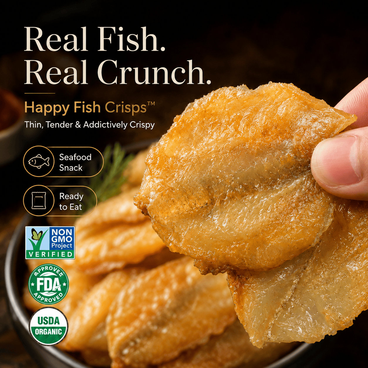 Happy Fish Crisps™ – A Light, Crispy & High-Protein Seafood Snack Made for Every Craving-JT