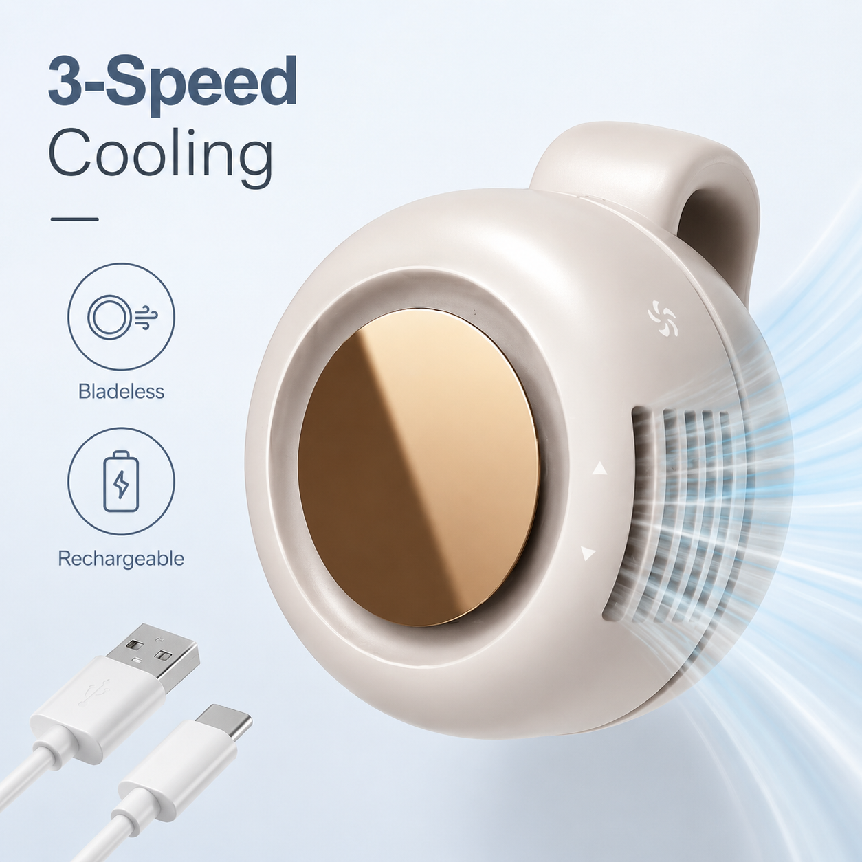 Westdeer Portable Silent Mini Bladeless Fan Stay Cool Anywhere, Anytime ❄️💨