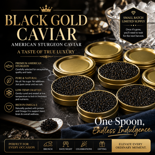 Premium Sturgeon Caviar – Rich, Luxurious Ocean Flavor-JT5