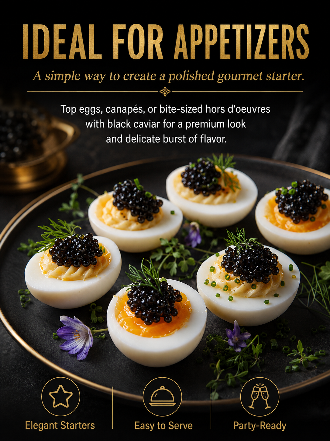 ✨ Black Gold Premium American Sturgeon Caviar 🖤 Rich, Buttery & Delicately Briny-JT2