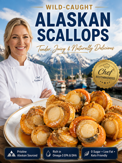 🦪 Packed With Real Scallop Meat，Tender, juicy, and bursting with authentic seafood flavor in every bite-JT4