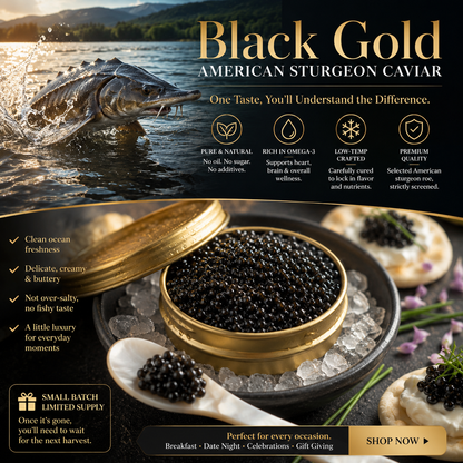 Premium Sturgeon Caviar – Rich, Luxurious Ocean Flavor-JT5