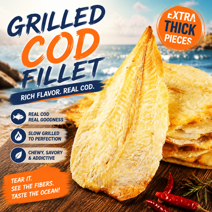 🐟Premium Baked Cod Snack Made From Real Seafood，🔥Slow Baked For A Golden, Savory Taste-JT4