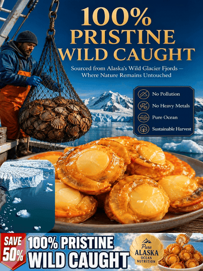 🐚 Wild-Caught Alaskan Scallops – Tender, Juicy & Ready to Eat ✨-JT2